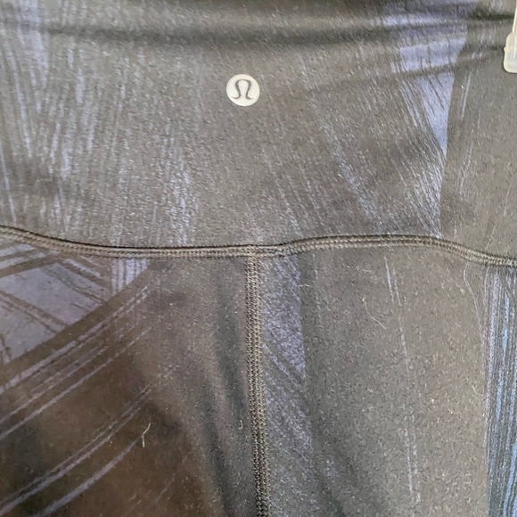 Lululemon Leggings 6 Black Blue Mid Rise 32 Inseam - Picture 4 of 9